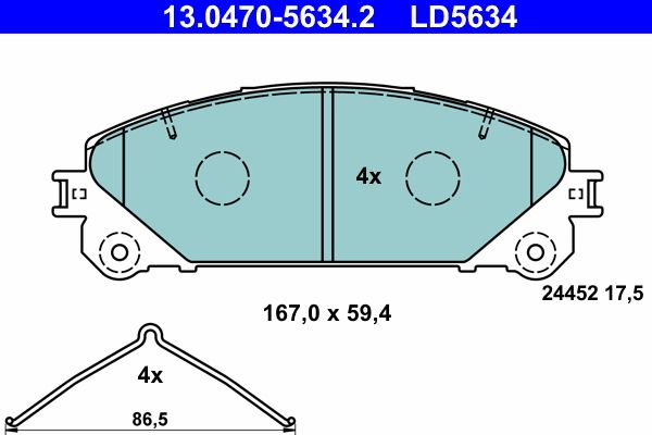 Klocki hamulcowe ATE 13.0470-5634.2