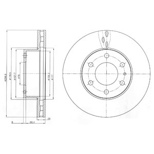 Tarcza hamulcowa DELPHI BG4100