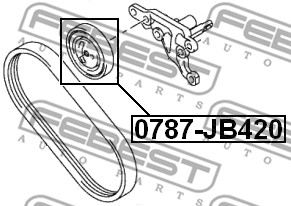 Rolka napinacza paska osprzętu FEBEST 0787-JB420