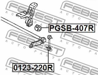 Guma stabilizatora FEBEST PGSB-407R