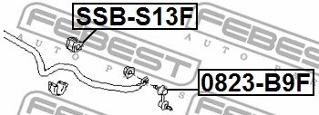 Guma stabilizatora FEBEST SSB-S13F