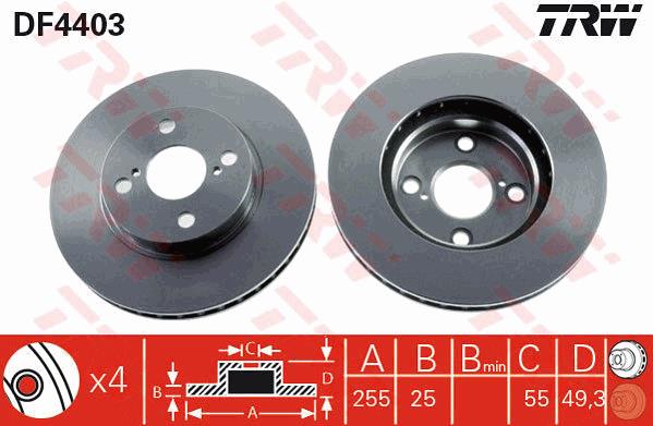 Tarcza hamulcowa TRW DF4403