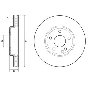 Tarcza hamulcowa DELPHI BG4646C