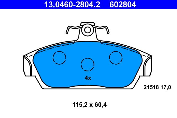 Klocki hamulcowe ATE 13.0460-2804.2