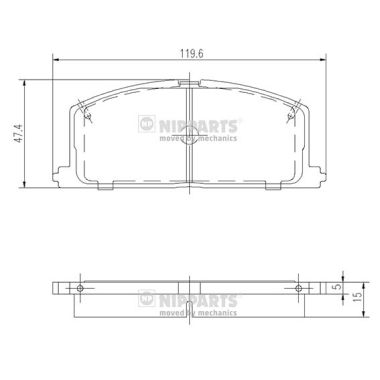 Klocki hamulcowe NIPPARTS J3602035