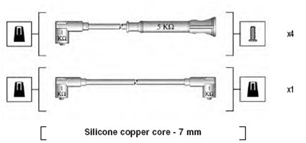 Przewody zapłonowe MAGNETI MARELLI 941075270562