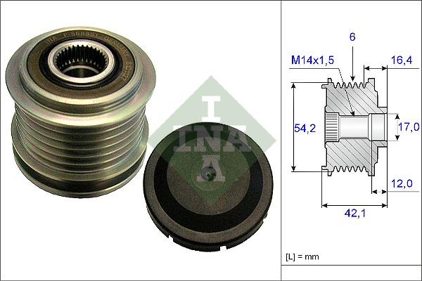 Sprzęgło alternatora INA 535 0181 10