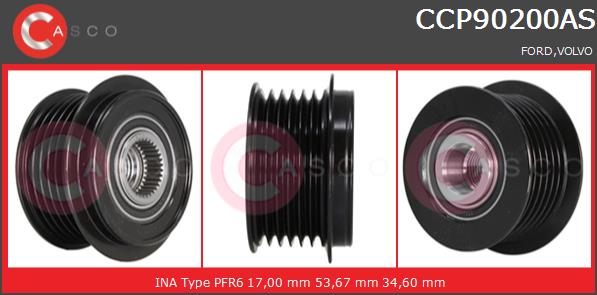Koło pasowe alternatora CASCO CCP90200AS