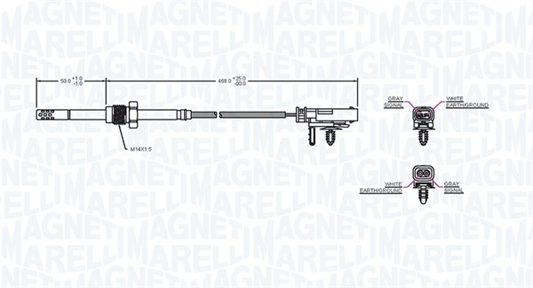 Czujnik  temperatury spalin MAGNETI MARELLI 172000183010