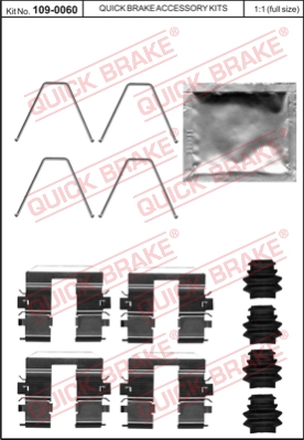 Zestaw akcesoriów montażowych  klocków hamulcowych QUICK BRAKE 109-0060