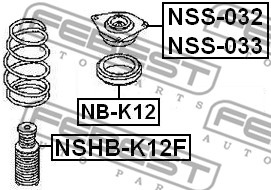 Poduszka amortyzatora FEBEST NSS-033