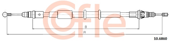 Linka hamulca ręcznego COFLE 10.6860