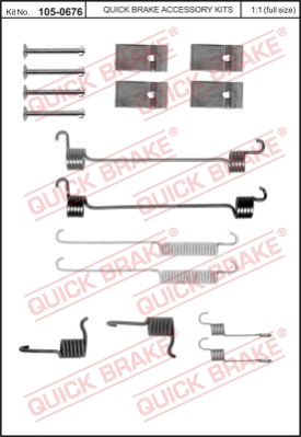 Zestaw dodatków do szczęk hamulcowych QUICK BRAKE 105-0676