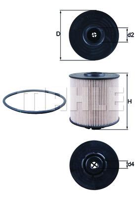 Filtr paliwa MAHLE KX 67/2D