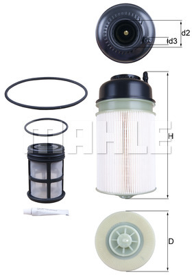 Filtr paliwa MAHLE KX 406KIT