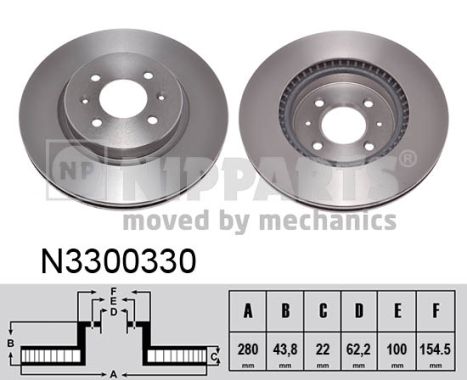 Tarcza hamulcowa NIPPARTS N3300330