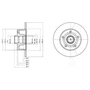 Tarcza hamulcowa DELPHI BG3030