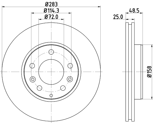 Tarcza hamulcowa HELLA 8DD 355 128-181