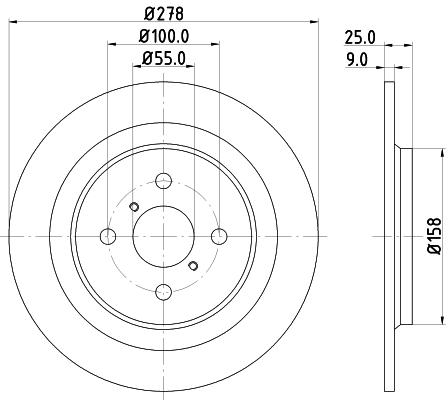 Tarcza hamulcowa HELLA 8DD 355 114-051
