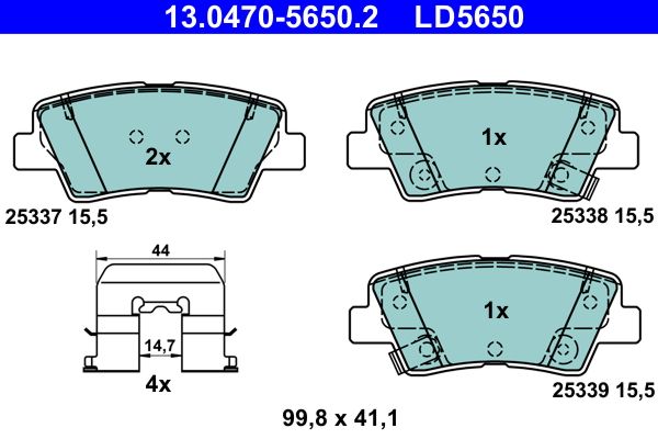 Klocki hamulcowe ATE 13.0470-5650.2