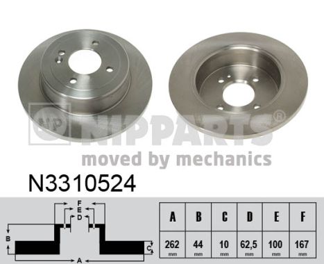 Tarcza hamulcowa NIPPARTS N3310524