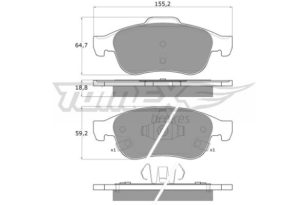 Klocki hamulcowe TOMEX BRAKES TX 18-18