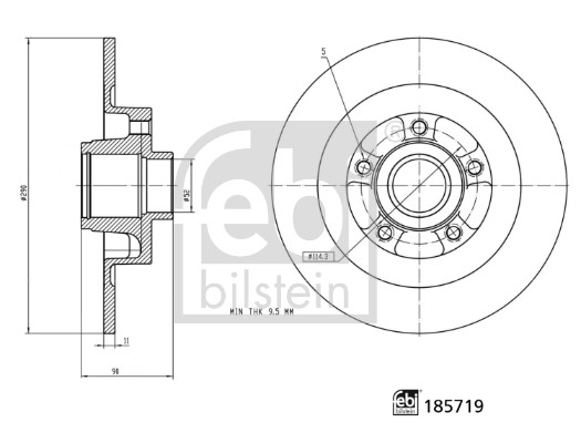 Tarcza hamulcowa FEBI BILSTEIN 185719