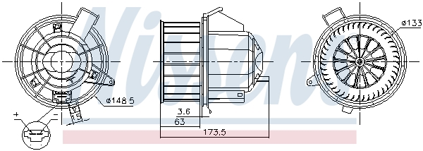 Wentylator wewnętrzny NISSENS 87617
