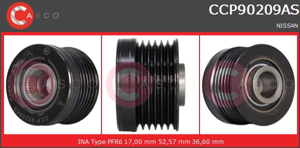Koło pasowe alternatora CASCO CCP90209AS