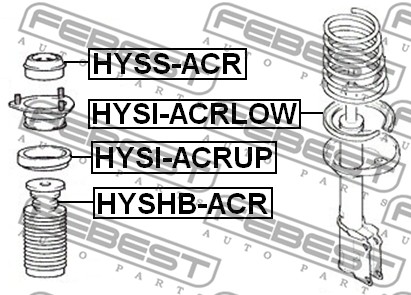 Sprężyna talerzowa FEBEST HYSI-ACRLOW