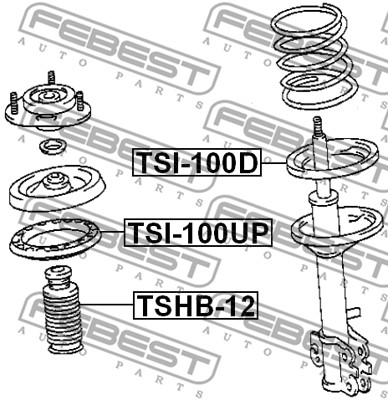 Sprężyna talerzowa FEBEST TSI-100UP