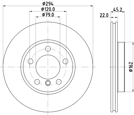 Tarcza hamulcowa HELLA PAGID 8DD 355 122-931