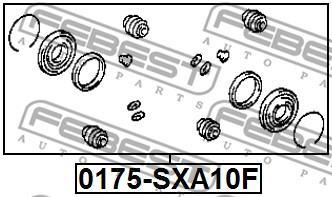 Zestaw naprawczy zacisku FEBEST 0175-SXA10F