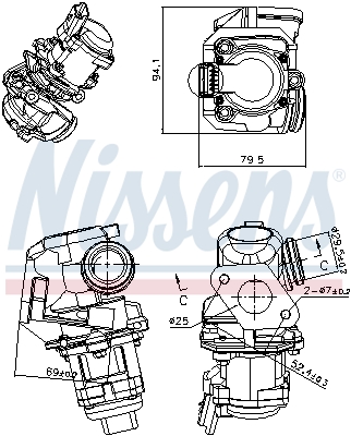 Zawór EGR NISSENS 98150