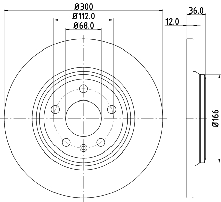 Tarcza hamulcowa HELLA 8DD 355 125-191