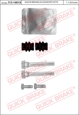 Zestaw tulei prowadzących zacisk hamulca QUICK BRAKE 113-1481X