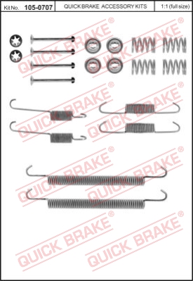 Zestaw dodatków do szczęk hamulcowych QUICK BRAKE 105-0707