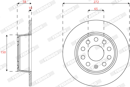 Tarcza hamulcowa FERODO DDF2825C