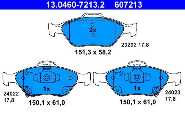 Klocki hamulcowe ATE 13.0460-7213.2