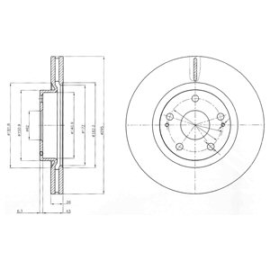 Tarcza hamulcowa DELPHI BG4113