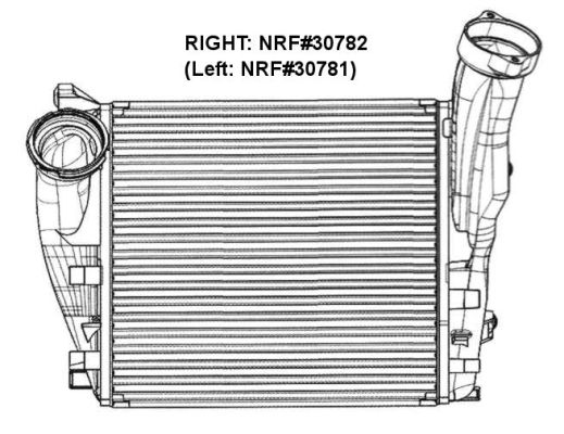 Chłodnica powietrza intercooler NRF 30782