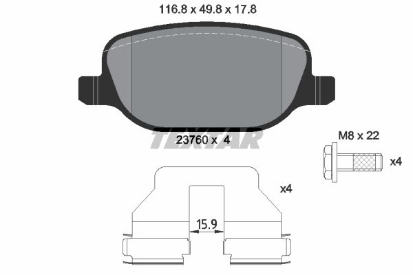 Klocki hamulcowe TEXTAR 2376001