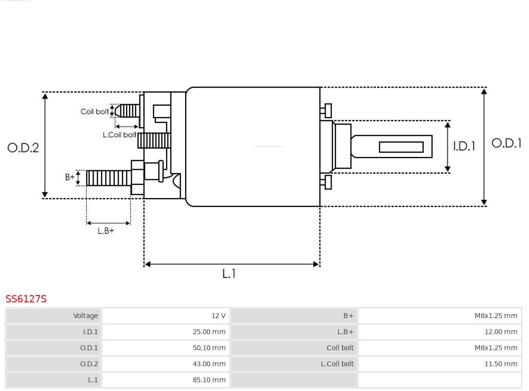 Włącznik elektromagnetyczny, rozrusznik AS-PL SS6127S