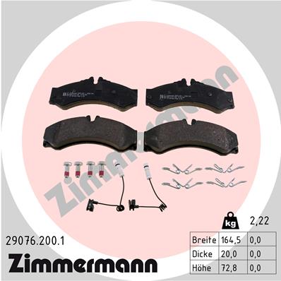 Klocki hamulcowe ZIMMERMANN 29076.200.1