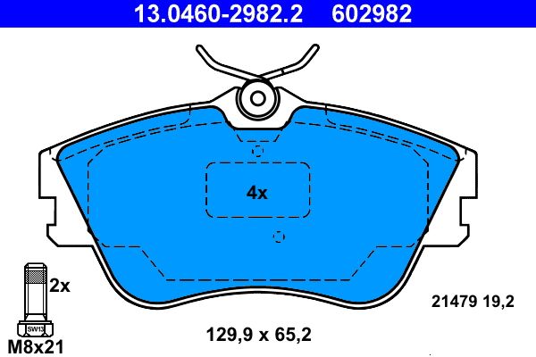 Klocki hamulcowe ATE 13.0460-2982.2