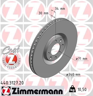 Tarcza hamulcowa ZIMMERMANN 440.3127.20