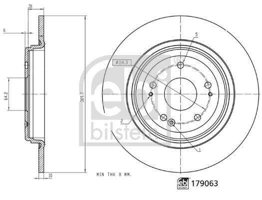 Tarcza hamulcowa FEBI BILSTEIN 179063