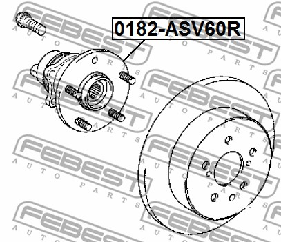 Piasta koła FEBEST 0182-ASV60R