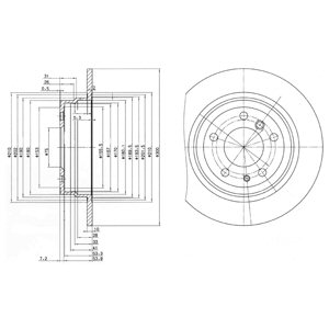 Tarcza hamulcowa DELPHI BG2431