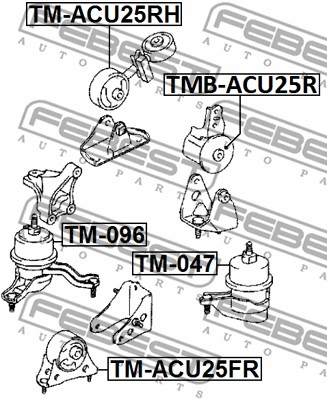 Poduszka silnika FEBEST TM-ACU25FR